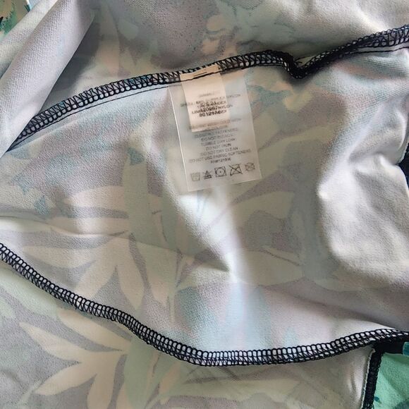 Title Nine Tropical Print Midi Dress - Blue and Green - Picture 8 of 11